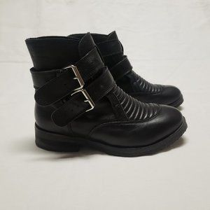 Dena & Ozzy Black Leather Booties